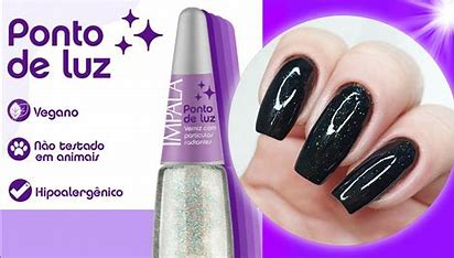 Esmalte Impala Ponto de Luz Verniz Com Particula